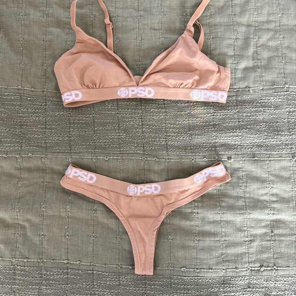 PSD Women's Tan Bra and Panty Set